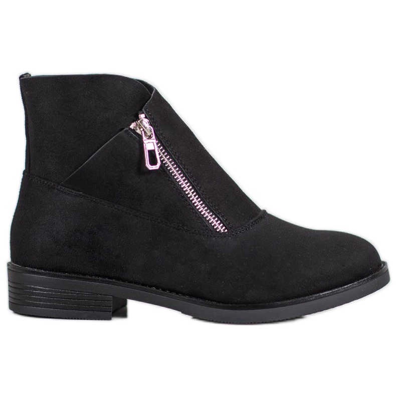 ENPLUS Botas elegantes com zíper preto
