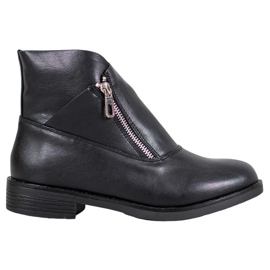 ENPLUS Botas elegantes com zíper preto