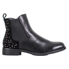 J. Star Botas com Cristais preto J. Star Botas com Cristais preto