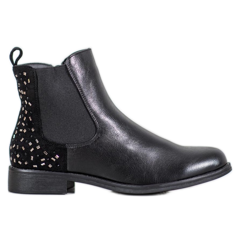 J. Star Botas com Cristais preto J. Star Botas com Cristais preto