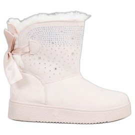 SHELOVET Mukluki com cristais marrom