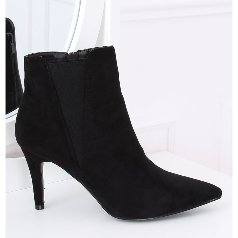 Botas Jodhpur pretas em camurça preta TX-1852 Preto