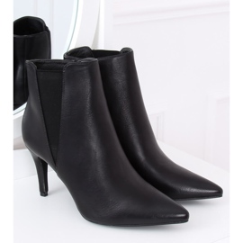 Botas Jodhpur pretas no rosto preto TX-1852-1 Preto