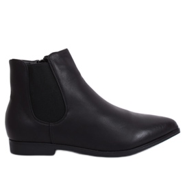 Botas pretas Chelsea com biqueira amendoada TX-1838 Preto