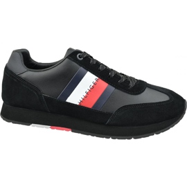 Sapatos Tommy Hilfiger Corporate Leather Flag Runner M FM0FM02380 990 preto
