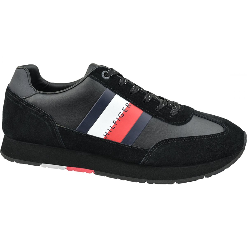 Sapatos Tommy Hilfiger Corporate Leather Flag Runner M FM0FM02380 990 preto