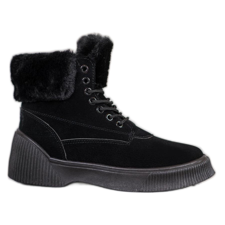 SHELOVET Taperki elegante na plataforma preto