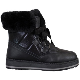 Muto Botas de neve brilhantes preto
