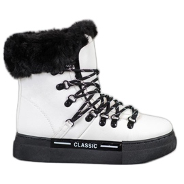 Bella Paris Botas de neve brancas clássicas branco Bella Paris Botas de neve brancas clássicas branco