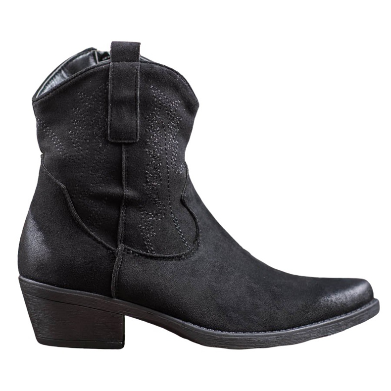 Seastar Botas de cowboy quentes em salto alto preto