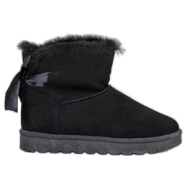 SHELOVET Mukluki caloroso com uma reverência preto