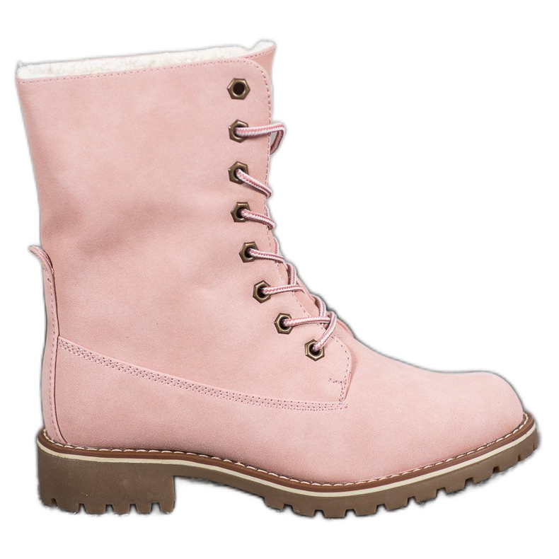 SHELOVET Botas de caminhada com haste retrátil rosa