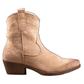 Seastar Botas de cowboy quentes em salto alto marrom