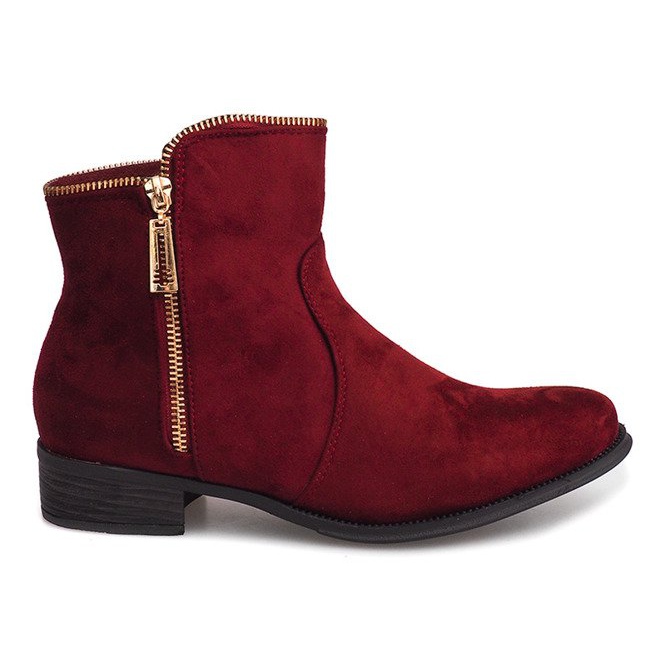 Botas de camurça Jodhpur 8H8586 Bordo vermelho