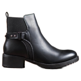 SHELOVET Botas Pretas Confortáveis preto