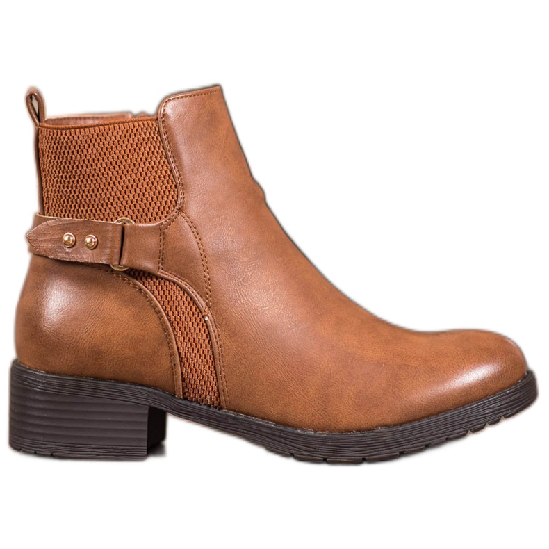 SHELOVET Botas de camelo confortáveis castanho