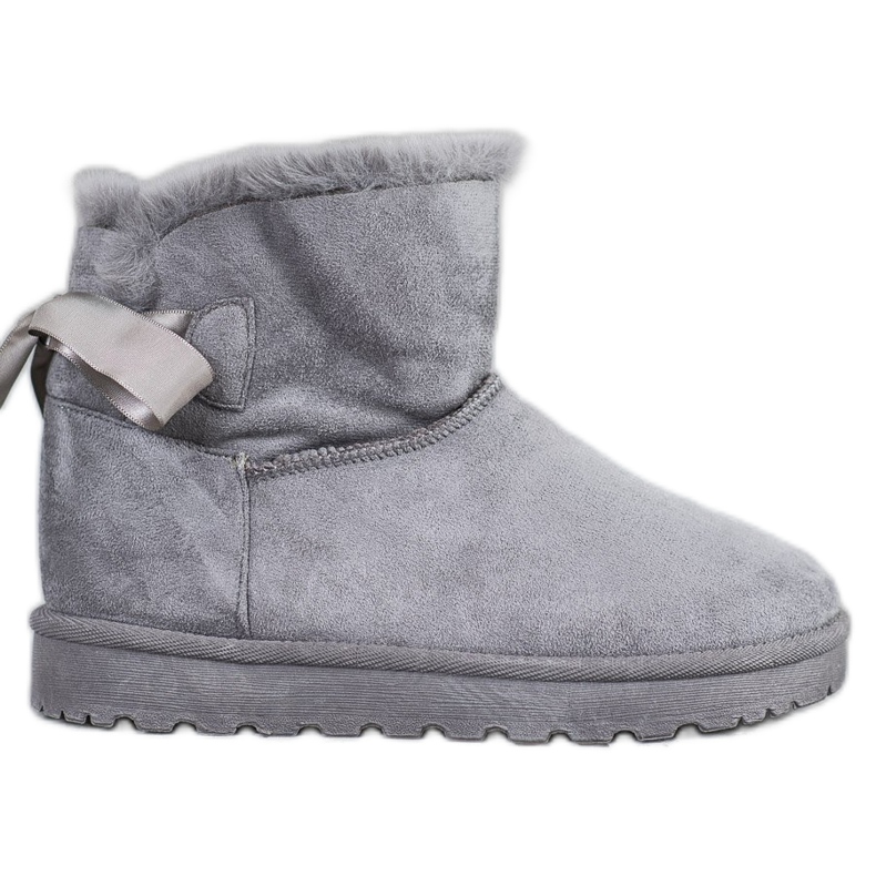SHELOVET Mukluki caloroso com uma reverência cinza