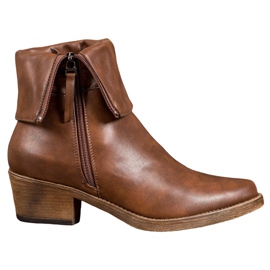 Kylie Botas de caubói com cano enrolado marrom