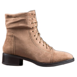 Super Mode Botas amarradas marrom