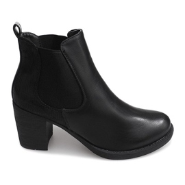 Botas de salto com elástico 1227 preto