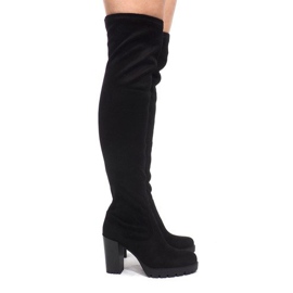 Botas extra altas no salto CD108 preto