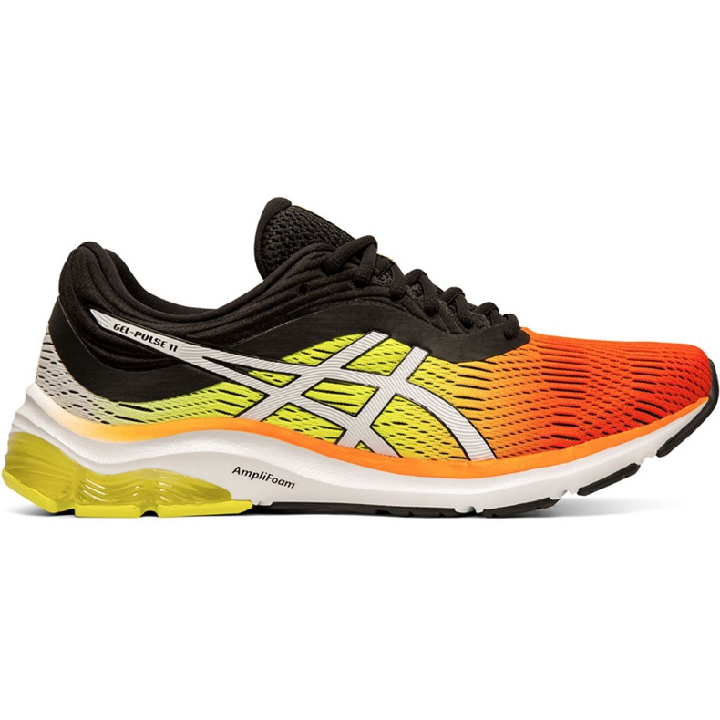 Tênis de corrida Asics Gel Pulse 11 M 1011A550 800 preto laranja multicolorido