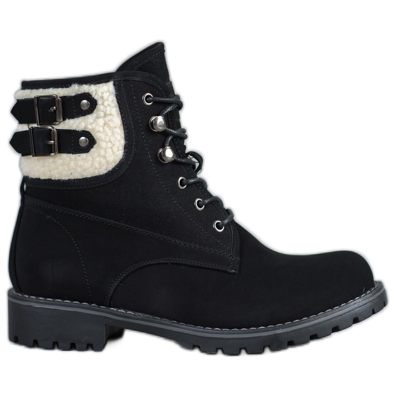 SDS Caçadores têxteis com pele de carneiro preto