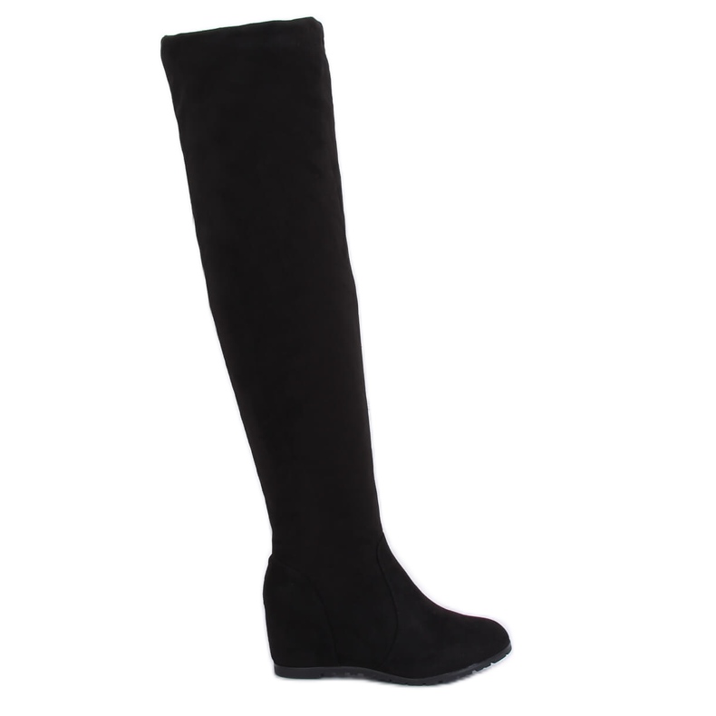 Botas pretas PE108 pretas de cunha preto