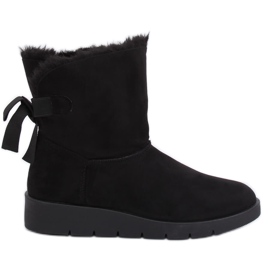 Botas de neve pretas femininas A-3 pretas preto