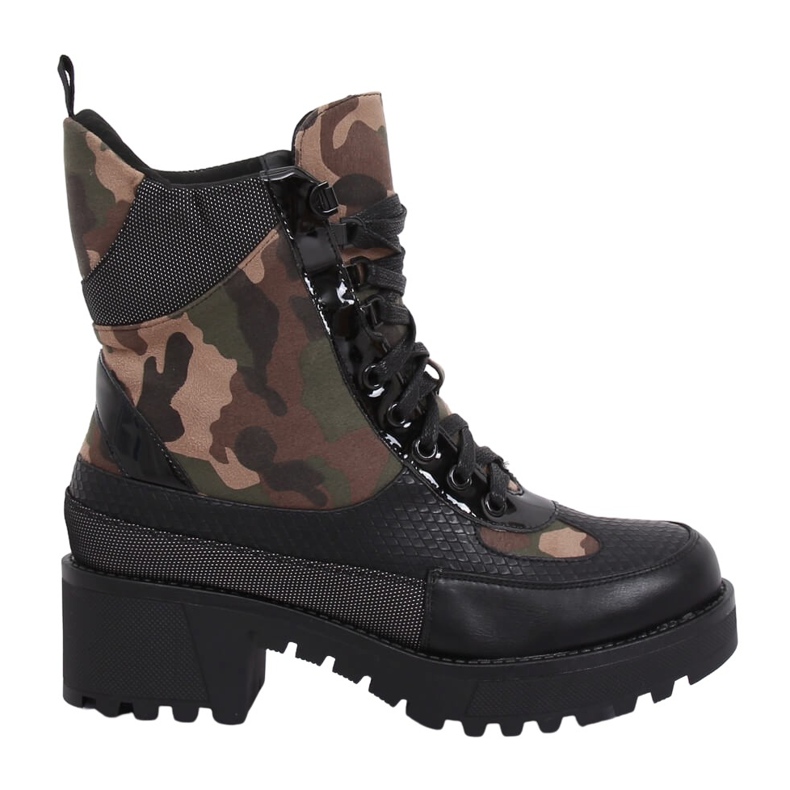 Sapatos de sola alta NS067 Camuflagem preto