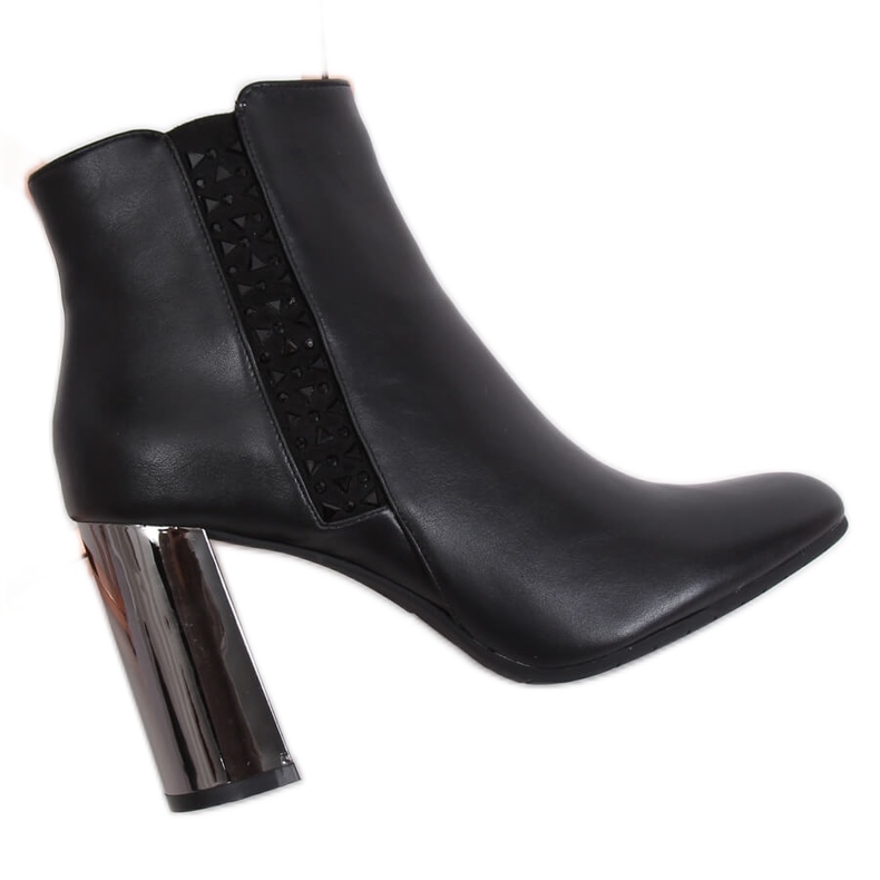 Botas pretas de salto alto 7673-GA pretas preto