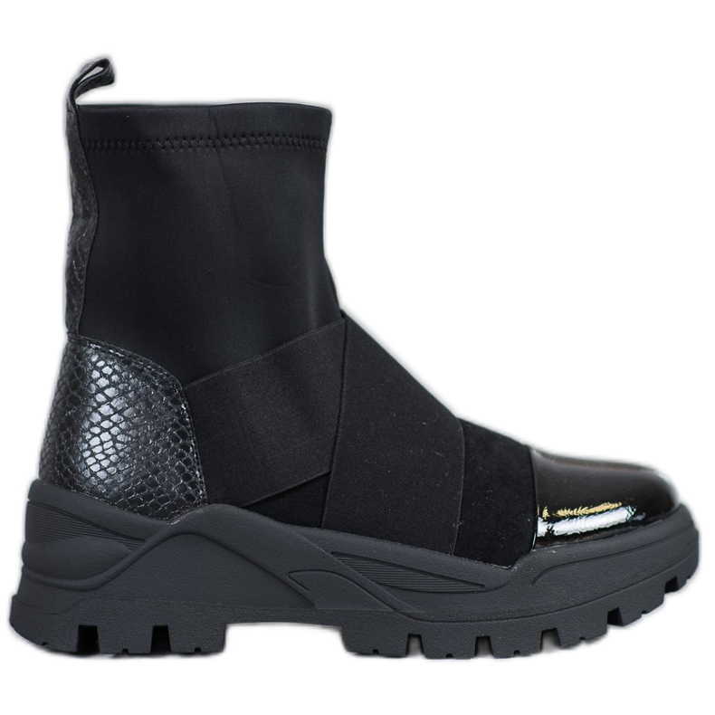 SHELOVET Botas deslizantes da moda preto