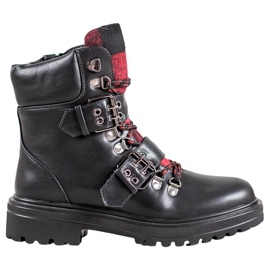 Weide Botas de rock com fivela preto