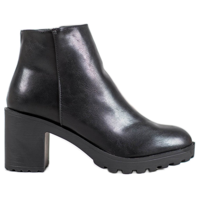 SHELOVET Botas pretas na plataforma preto