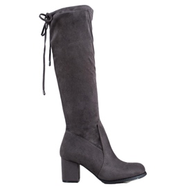 J. Star Botas de camurça clássicas cinza J. Star Botas de camurça clássicas cinza