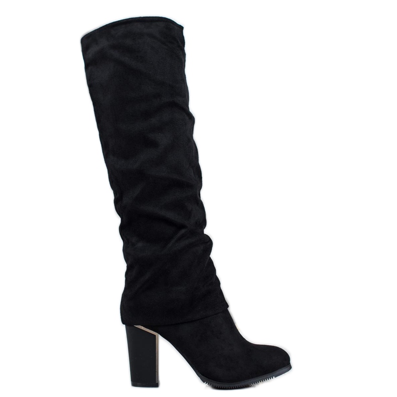 SDS Botas elegantes de salto alto preto