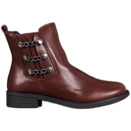 SHELOVET Botas chelsea elegantes marrom