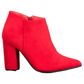 Marquiz Botas sexy com zíper vermelho