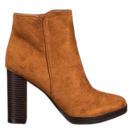 Super Me Botas de camurça elegantes marrom