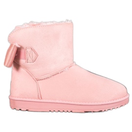 SHELOVET Powder Mukluki com um arco rosa