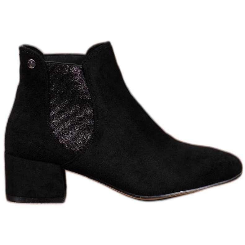 Ideal Shoes Chelsea Boots Com Glitter preto