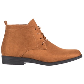 Goodin Botas de camurça confortáveis castanho