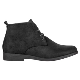 Goodin Botas de camurça confortáveis preto