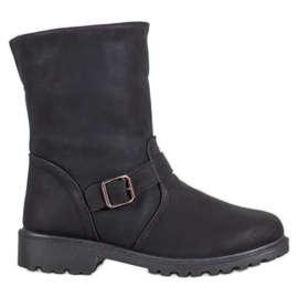 SHELOVET Botas Com Pele De Carneiro preto