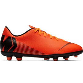 Chuteiras Nike Mercurial Vapor 12 Club Mg Jr AH7350-810 laranja laranja Chuteiras Nike Mercurial Vapor 12 Club Mg Jr AH7350-810 laranja laranja