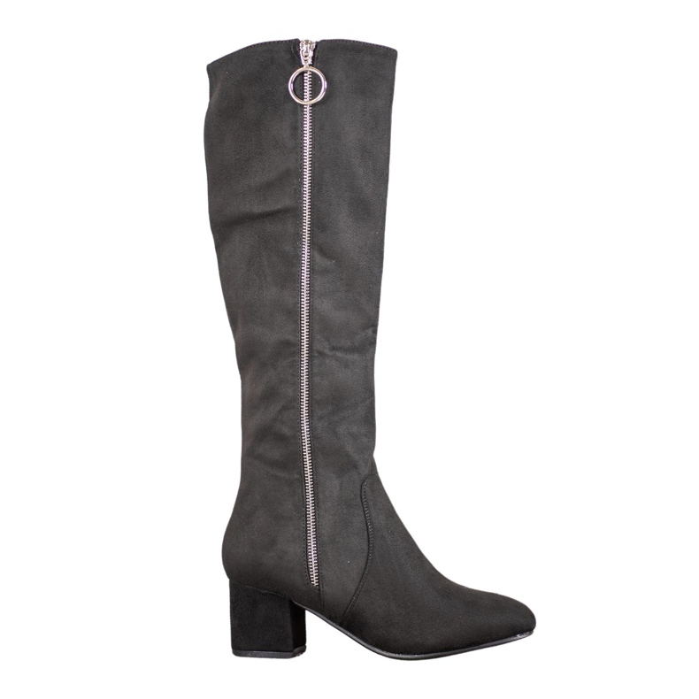 SHELOVET Botas Com Zíper Decorativo preto