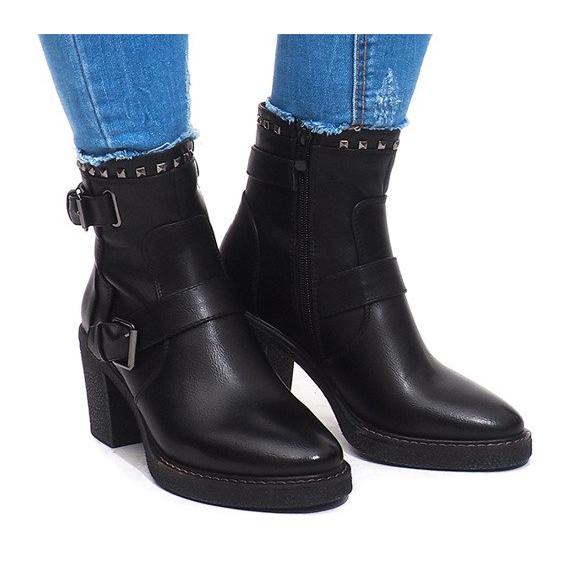 Botas quentes 7093 pretas preto