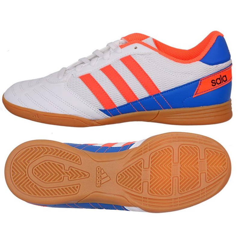 Chuteiras Adidas Super Sala J In Jr FV2633 multicolorido branco