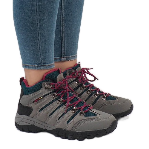 Sapatos de trekking femininos cinza FS302-33 preto