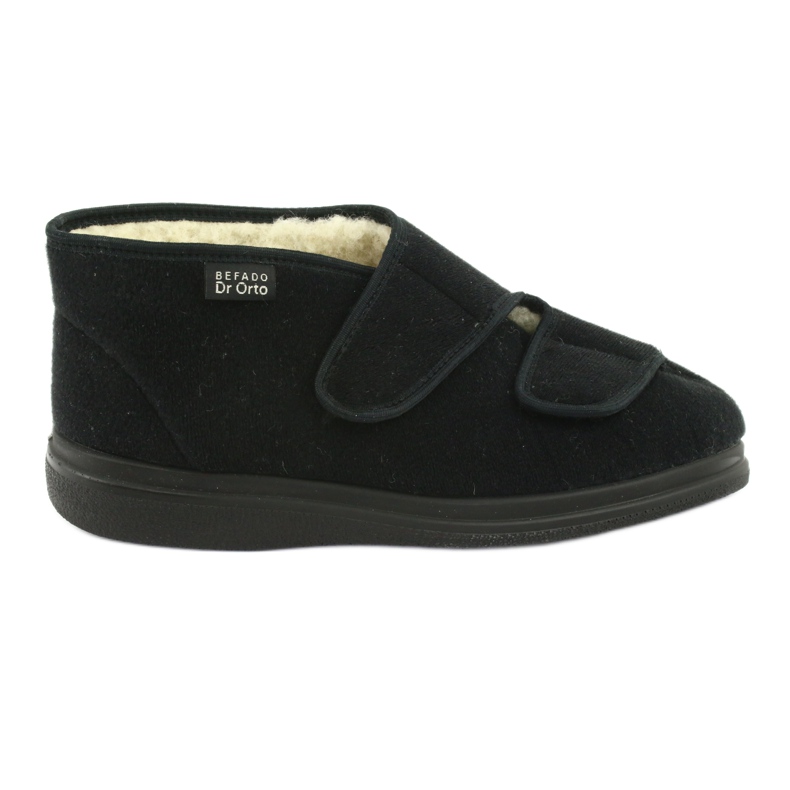 Dr.ORTO Befado chinelos femininos quentes de pu 986D011 preto